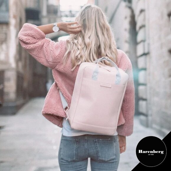 Kapten & Son Malmö Cherry Blossom Laptop Waterproof Backpack Pink Commuter Work - Picture 2 of 15